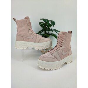 Nike Women's Air Jordan 1 Brooklyn Pink Suede Shoes Size 10.5 US